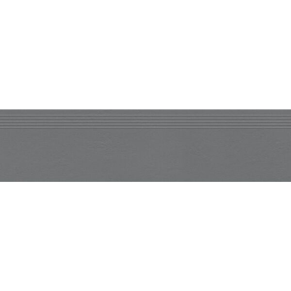 tubądzin industrio graphite stopnica mat rektyfikowana 29.6x119.8x1 gres 30x120 matowe rektyfikowane strukturalne o grubości 10 mm