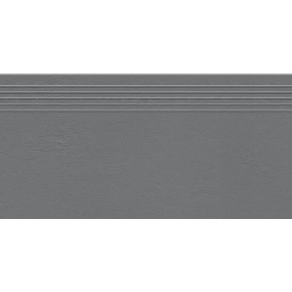 tubądzin industrio graphite stopnica mat rektyfikowana 29.6x59.8x1 gres tubądzin do salonu 30x60 rektyfikowane strukturalne