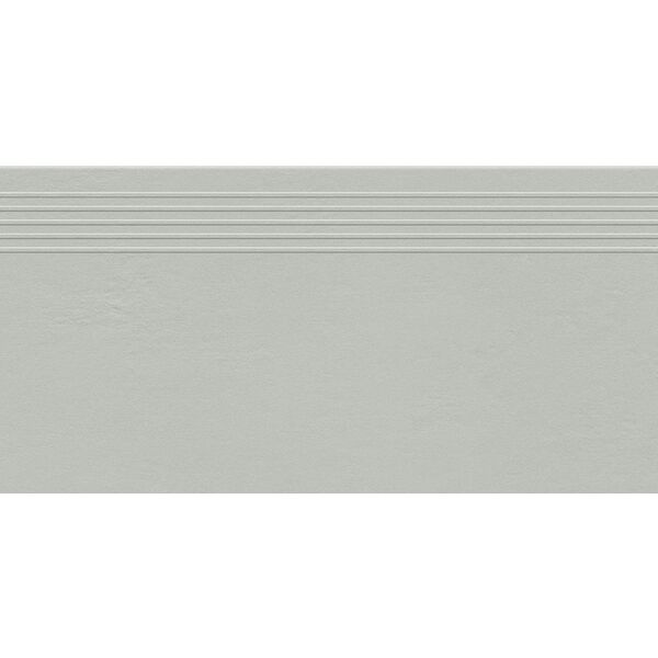 tubądzin industrio grey stopnica mat rektyfikowana 29.6x59.8x1 gres szare matowe antypoślizgowe rektyfikowane strukturalne