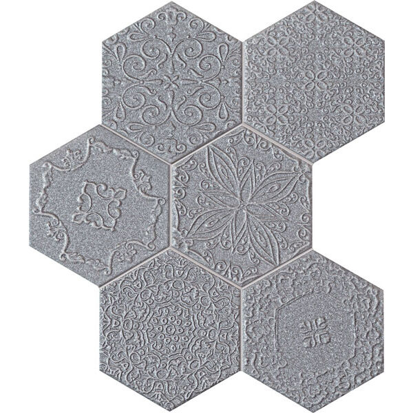 tubądzin lace graphite mozaika 28.9x22.1 tubądzin lace