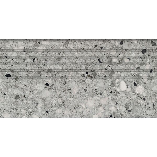 tubądzin macchia graphite mat stopnica rektyfikowana 29.8x59.8x1 płytki tubądzin do łazienki 30x60 rektyfikowane o grubości 10 mm