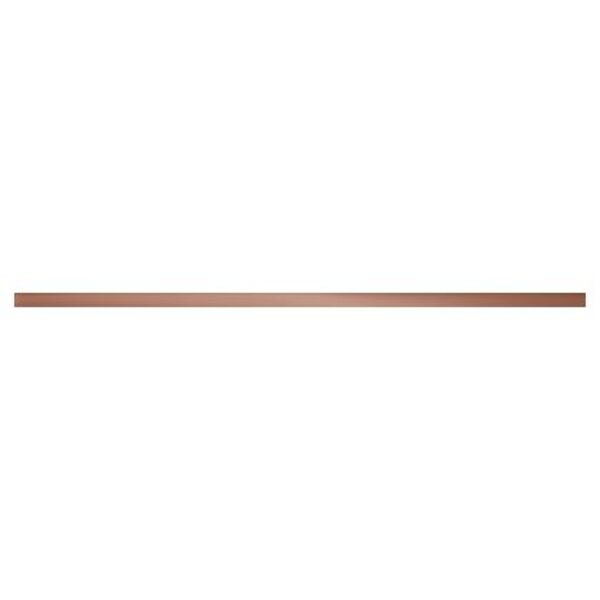 tubądzin steel copper 3 listwa ścienna 2.3x89.8 glazura do łazienki brązowe błyszczące o grubości 10 mm