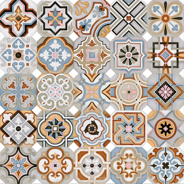vives musichalls multicolor octogono gres 20x20 płytki patchwork